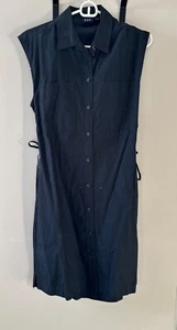 Gap Women's Black Button Down Shirt Dress, cut out on back, Small -Never Worn - Picture 1 of 3