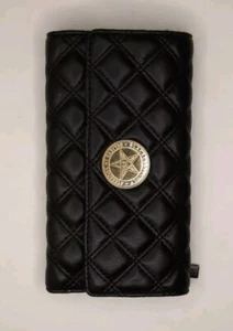 Blackcraft Cult Black Clutch Purse Wallet Quilted Square Pattern Leather - Picture 1 of 5