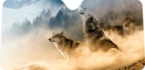 Howling Wolf design car window Sun shade , made to order, select your size - Bild 1 von 1
