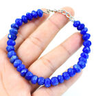 12500 Cts Earth Mined 8 Long Blue Sapphire Round Cut Beads Bracelet Nk 33E82