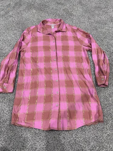 UNDERCOVER Abito donna Victorias Secret cotone viscosa bottoni grande rosa con linea oro