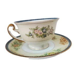 Vintage Meito China Hand-painted made Floral  Morning glories Tea Cup & Saucer  - Picture 1 of 11