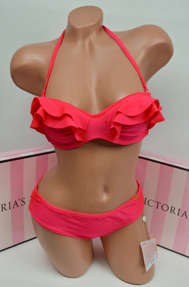 Luli Fama Push Up Bandeau Traje de Baño Conjunto L Parte Superior S Parte Inferior trae Rojo Nuevo con Etiquetas 190 $ Foto 1 de 4