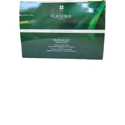 Suero concentrado progresivo trifásico Rene Furterer adelgazamiento del cabello 16 frascos 0,1 oz Foto 1 de 4