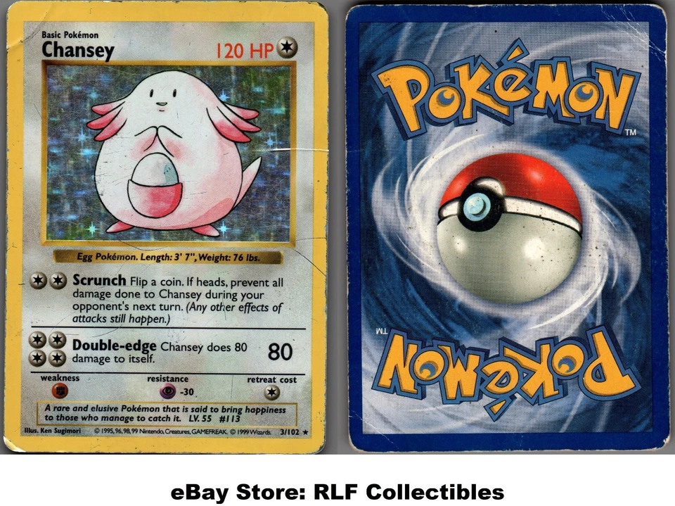 Pokemon 1999, conjunto base Shadowless, #3/102 Chansey, holograma raro Foto 1 de 1