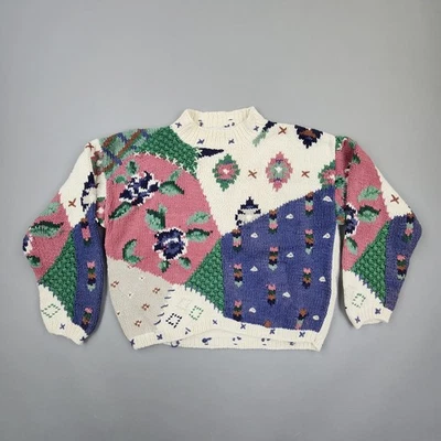 Suéter De Colección Años 80 90 Paris Sport Club Patchwork Grueso Recortado Para Mujer M Foto 1 de 4