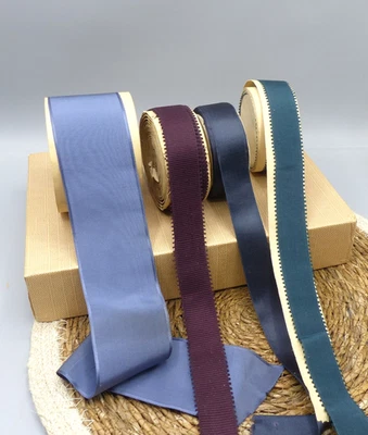 Ancien Lot Ruban de Soie - Textile Ancien - Mercerie Début XXème 25M - Photo 1/4