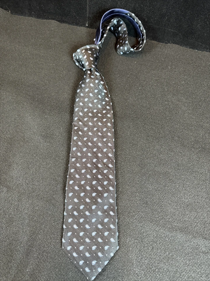 Corbata Roundtree & York Trademark para hombre 100 % seda 59L x X3,5W cachemira Foto 1 de 4