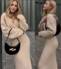 Zara Knit Midi Maxi Dress Size Small Alpaca Blend U