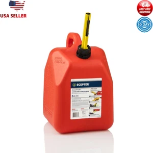 5 Gallon Gas Can Easy Flo Spout Spill Proof Yard Equipment Fuel Container New - Picture 1 of 7