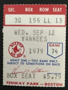 1979 Carl Yastrzemski  3000 Hit Ticket Pass Ex Boston Red Sox Fenway Park Yaz⚾️ - Picture 1 of 3
