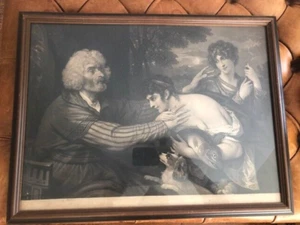Antique Engraving The Return of Tobias by Valentine Green Benjamin West Painting - Picture 1 of 9