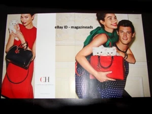 CH CAROLINA HERRERA ANUNCIO IMPRESO 2016 KARLIE KLOSS Lily Aldridge GARRETT NEFF - Imagen 1 de 1