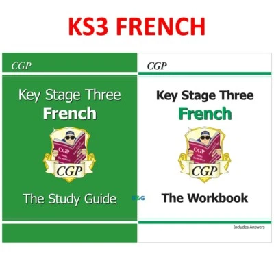 KS3  French Study Guide and Workbook with Answer Years 7-9 CGP Key Stage 3 - Image 1 of 4