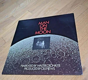 MAN ON THE MOON LP by WALTER CRONKITE w/ GENERAL ELECTRIC Silicones to the Moon - Picture 1 of 5