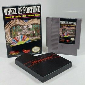 Vintage Nintendo NES Wheel Of Fortune Game Cartridge Dust Cover Box 
