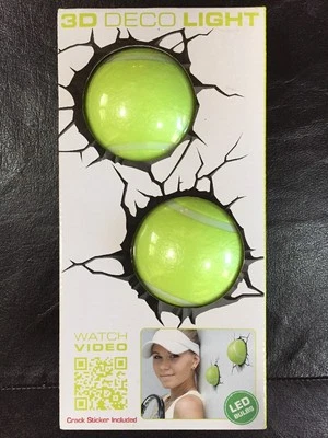 2 x 网球 3D LED 壁灯新房间装饰灯 — 第 1/4 张图片