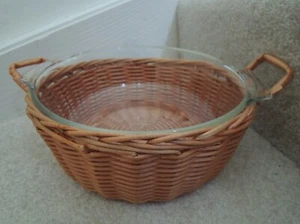 Anchor Hocking Fire King Oven Proof Serving Bowl Basket Combo - 1 1/2 Qt Server - Picture 1 of 8