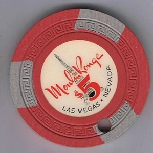 Moulin Rouge $5.00 Elffel Tower Casino Chip Small Key Mold Las Vegas Nv 1955 - Picture 1 of 2