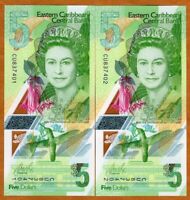 100;500 Francs UNC > colorful pair for just $1 SET Guinea Picks 35b-39b 2012 