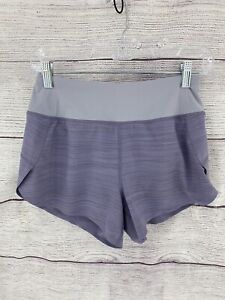 Athleta Run With It Textured 3.5" Shorts Space Dye Tempest Violet 657669 Large