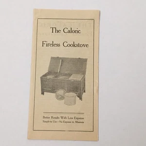 Folleto de folleto de cocina The Caloric Fieless de colección - Imagen 1 de 6