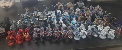 2800+ pt Space Wolf Army lot, fully assembled and partially painted - Image 1 of 4