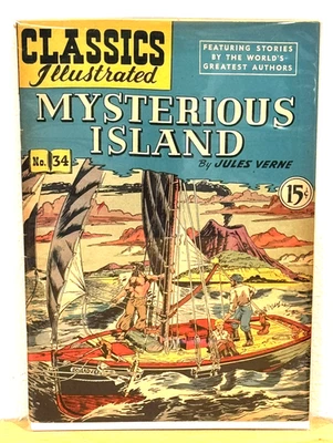 Classics Illustrated MYSTERIOUS ISLAND #34 HRN 78 Canadian Comic Book GOOD - Image 1 of 4