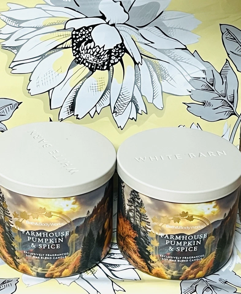 2 ароматические свечи из тыквы и специй Bath & Body Works Farmhouse - Изображение 1 из 1