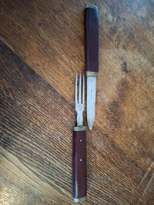 Antique campaign cutlery set. - Image 1 of 4