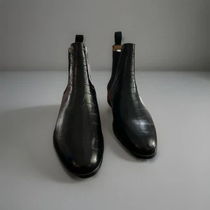 Scarosso Chelsea Boots Giancarlo Nero Cocco EUR43 US10 - Picture 1 of 10
