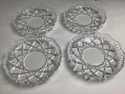 Poncheras y platos de postre vintage de cristal de plomo Roxbrorough - cristal Mikasa Foto 1 de 4