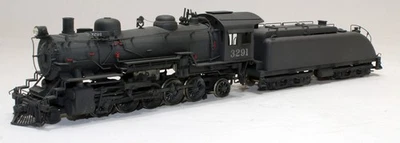 Westside BRASS 2-10-2  ATSF Steam Locomotive Custom Ptd. Can Motor DC HO - Image 1 of 4