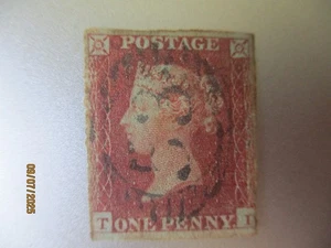 GB - Queen Victoria - Used 1d Single - Red - Lot 1 - Picture 1 of 3