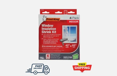 NUEVO PAQUETE DE 4 Kit de aislamiento de ventana interior interior para cuatro ventanas fácil instalación Foto 1 de 4