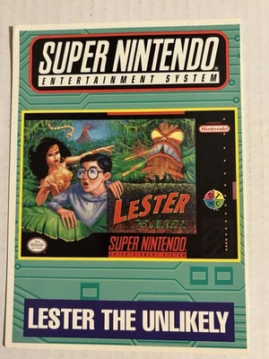 Tarjeta SNES Lester The Unlikely VIDPRO Toys R Us Display Card Foto 1 de 2