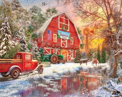 Rompecabezas de Navidad White Mountain Tree Farm 1000 piezas para adultos  Foto 1 de 4