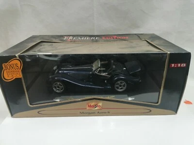 Maisto 1/18 MORGAN AERO 8 Blue Diecast metal model sports car Boxed - Image 1 of 4