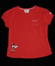 EUC Disneyland Parks Girls Rare MINNIE MOUSE Red "Little Lady" Shirt Sz M 5/6
