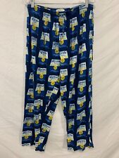 CORONA EXTRA Mens XL (40-42) Blue Cotton Flannel Pajama Sleep Pants MEXICAN BEER