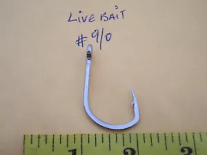 50 PCS. STAINLESS STEEL SS-10827 LIVE BAIT FISHING HOOKS #9/0, ULTRA POINT - Picture 1 of 3