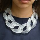 Acrylic thick chain long necklace retro resin large necklace pendant