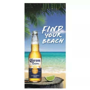 Toalla de baño de playa Corona Find Your Beach Terciopelo 30 x 60 tela 100 % algodón - Imagen 1 de 1