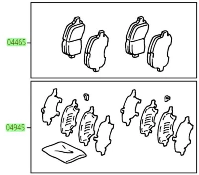 Juego de cuñas y rotores de pastillas de freno delanteras originales OEM OE Lexus ES300 2000 Foto 1 de 2