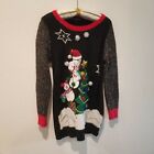 United States Sweaters Holiday Women Snowman Ugly Christmas Sweater Tunic Large 