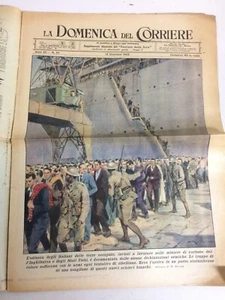 rare vintage Italian magazine LA DOMENICA DEL CORRIERE dec 12 .1943 Molino - Picture 1 of 3