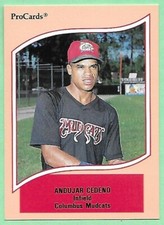 1990 ProCards Class AA Baseball Andujar Cedeno #58 Columbus Mudcats