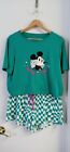 Disney Women's Mickey Mouse Pajamas So Soft Primark Green Size L 10 - 12