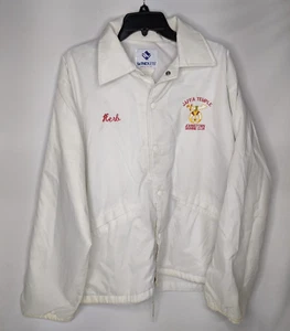 Vintage Windless Flapjacket Mens L White Jaffa Temple Johnstown Shrine Club Snap - Picture 1 of 7