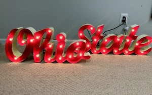 Ohio State Metal Lighted Marquee Sign Buckeyes - Picture 1 of 9